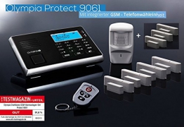 Olympia Protect 9061 Sicherheit Plus Alarmanlage GSM Funk Set 1 x Bewegungsmelder 7 x Tür Fenster/Kontakte und Fernbedienung - 1